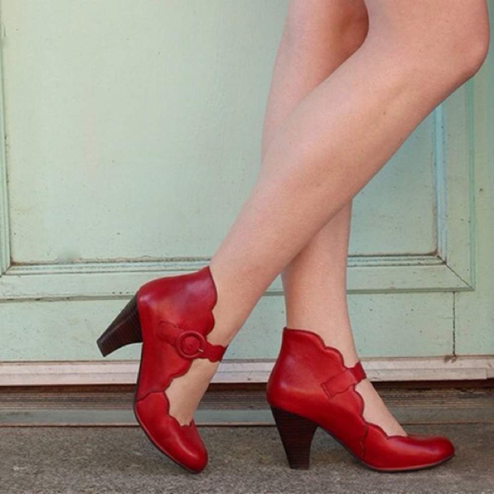 Miz Mooz Red Mary Jane Carrisa Heels